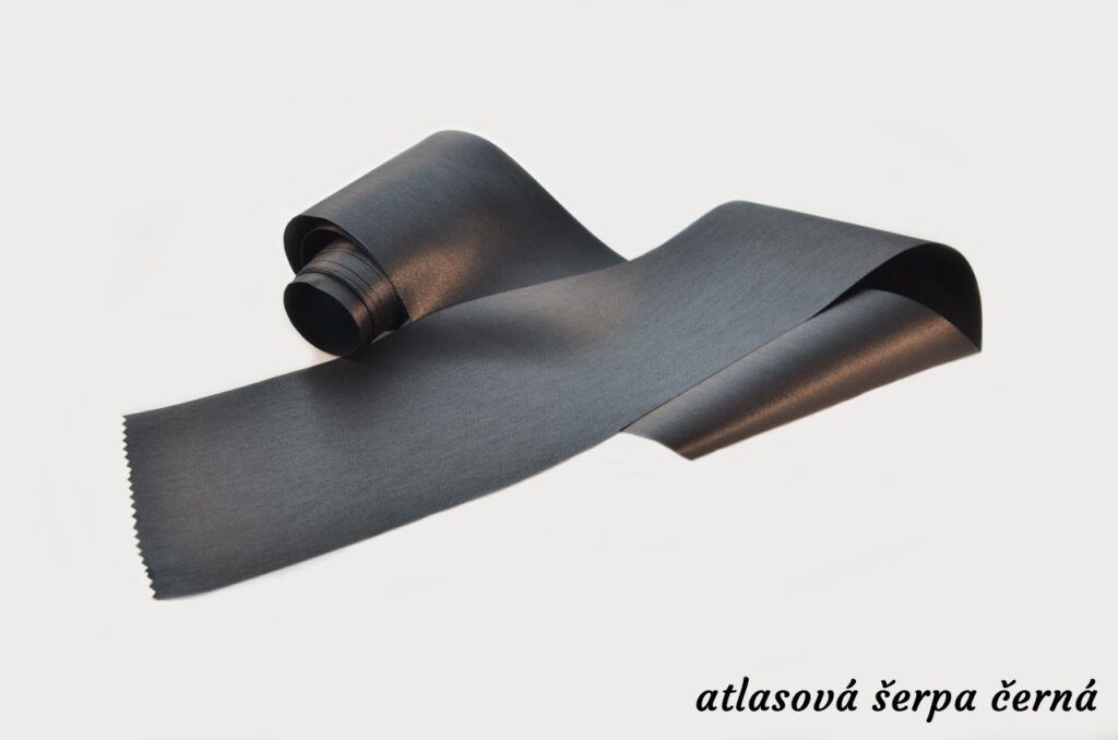 Taftové šerpy - černá