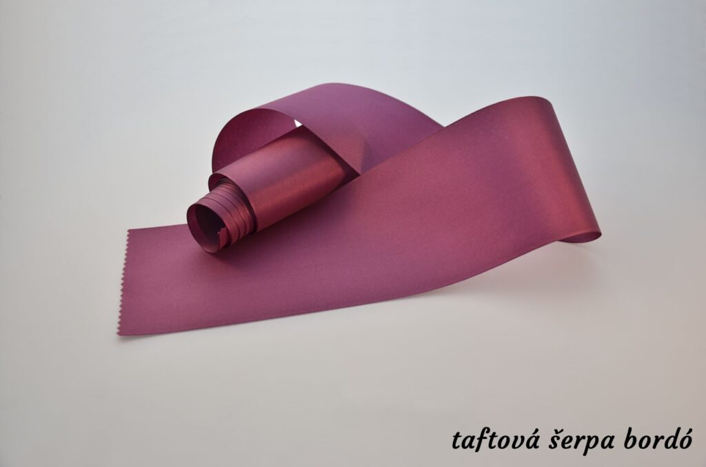 Taftové šerpy - bordó