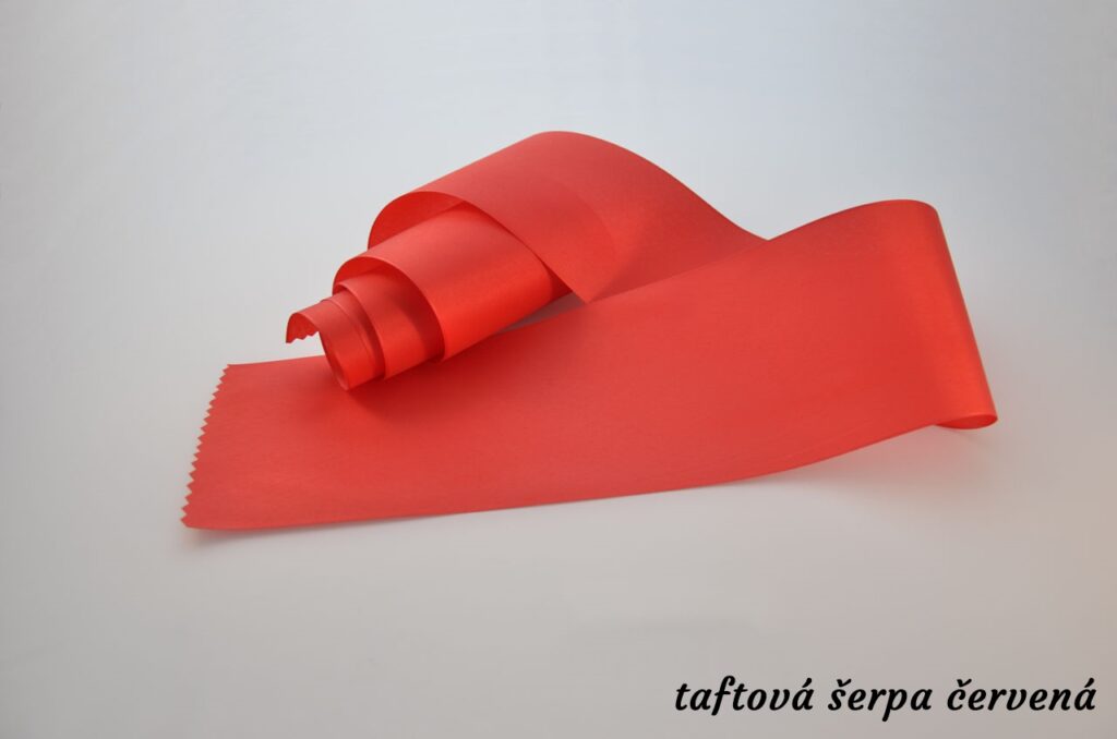 Taftové šerpy - červená