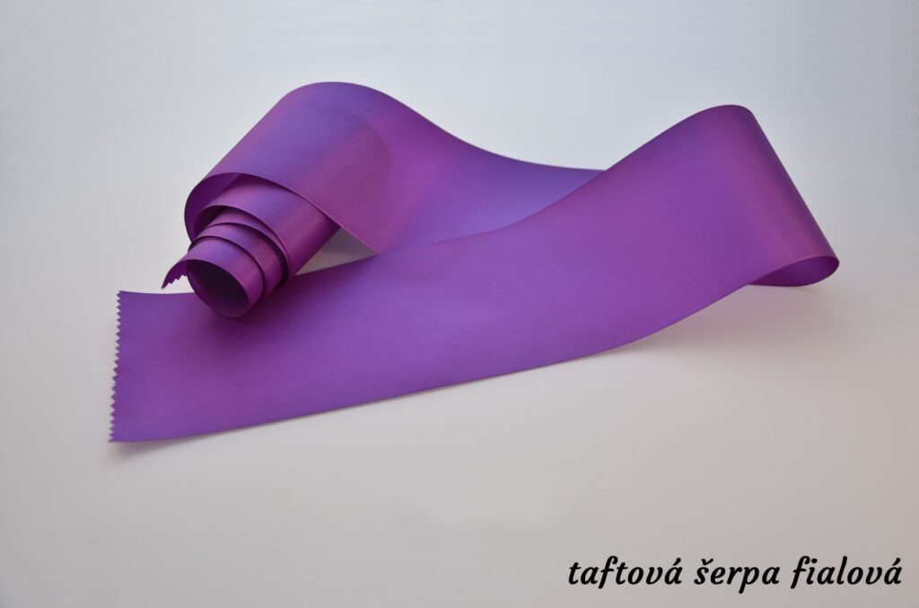 Taftové šerpy - fialová