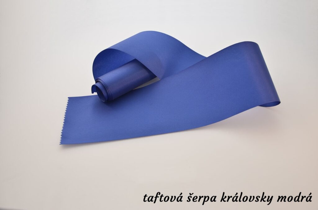 Taftové šerpy - královsky modrá