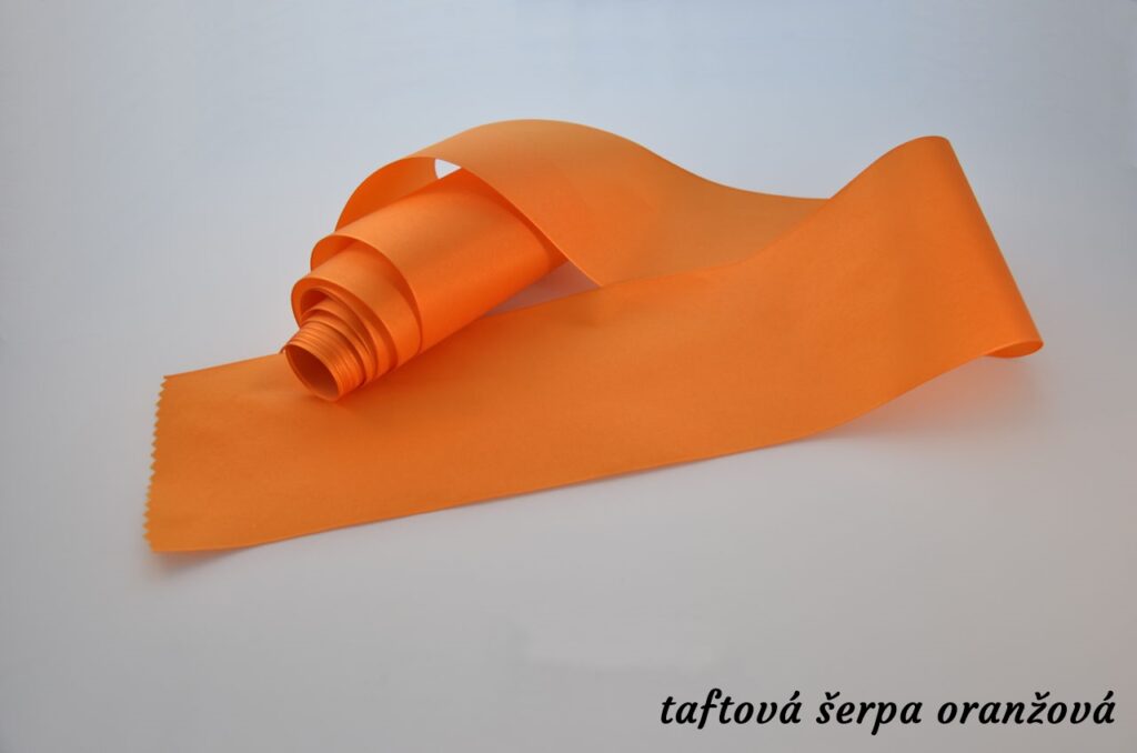 Taftové šerpy - oranžová