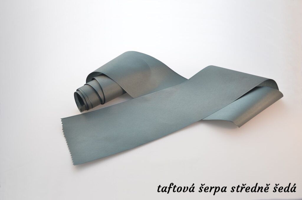 Taftové šerpy - středně šedá