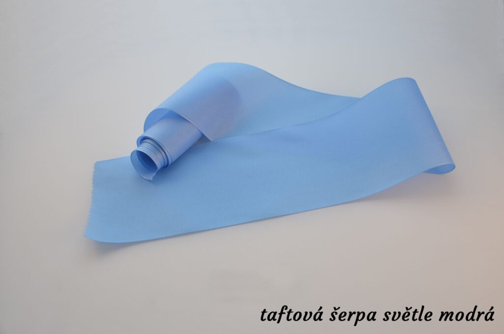 Taftové šerpy - světle modrá