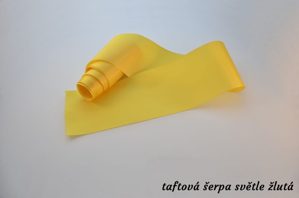 Taftové šerpy - světle žlutá