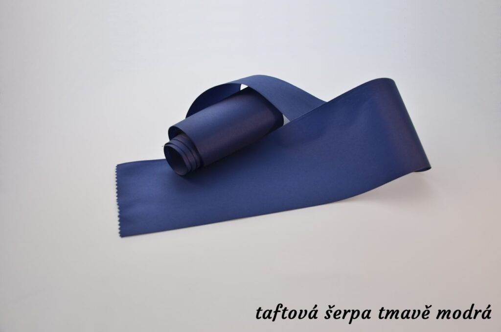 Taftové šerpy - tmavě modrá