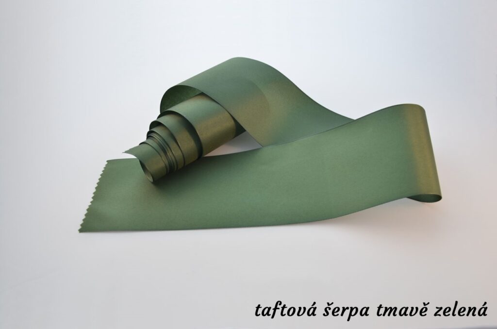 Taftové šerpy - tmavě zelená