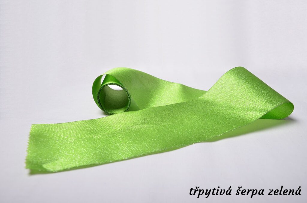 Třpytivé šerpy - trávově zelená