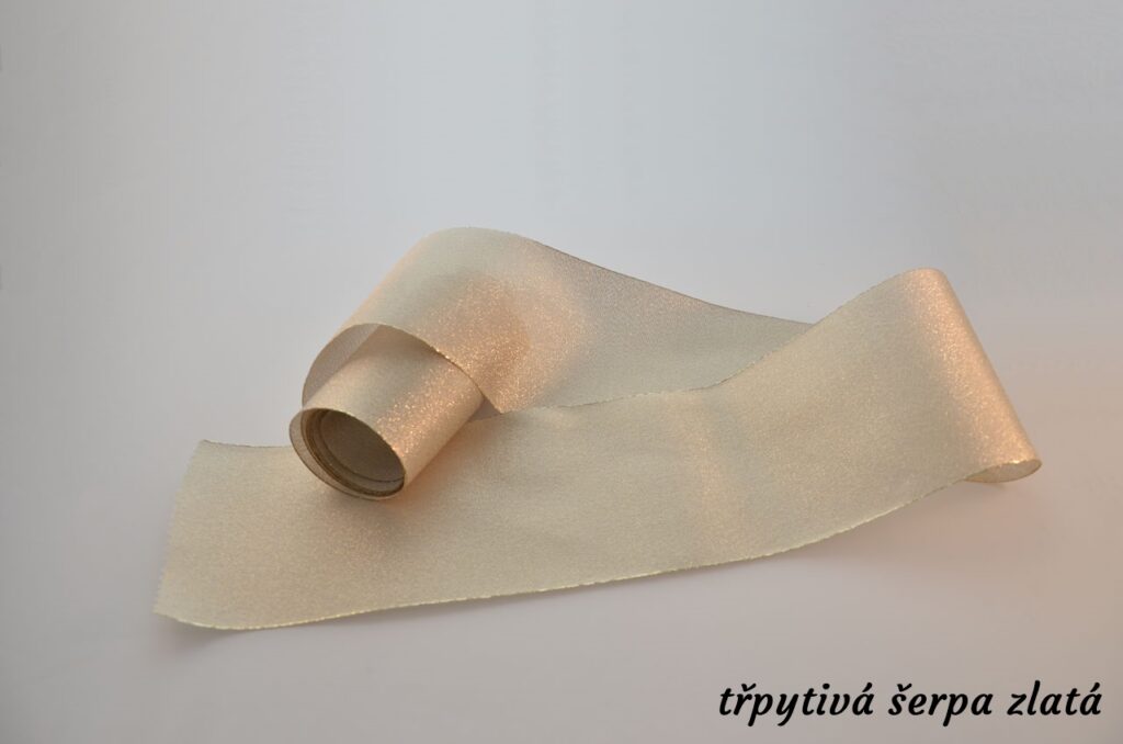 Třpytivé šerpy - zlatá